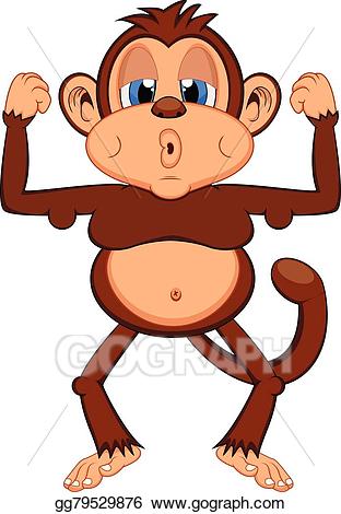 Eps vector lazy and. Gorilla clipart cartoon fat