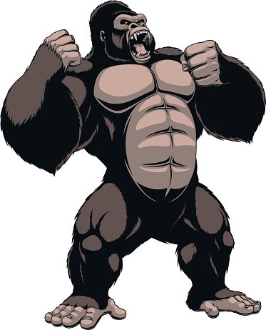 gorilla clipart fierce
