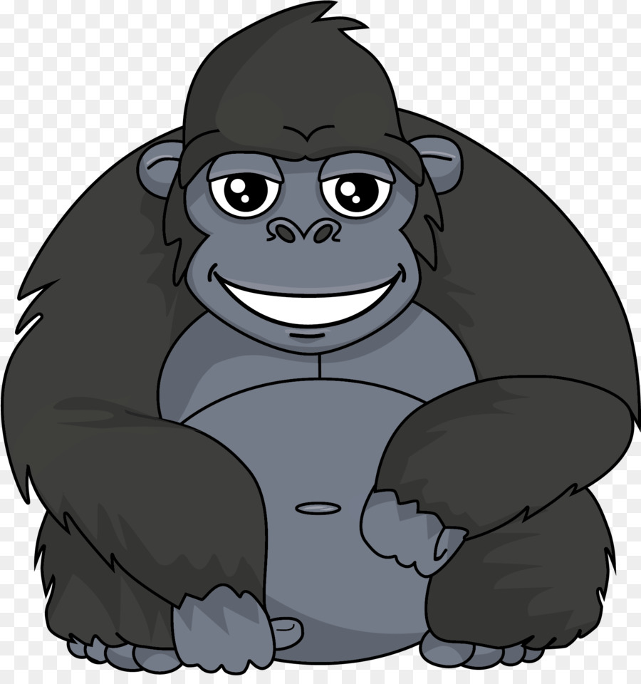 gorilla clipart kawaii