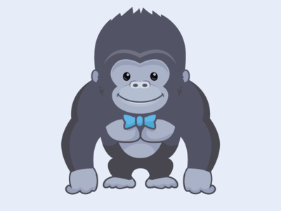 gorilla clipart kawaii