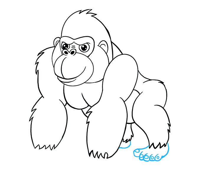 gorilla clipart line