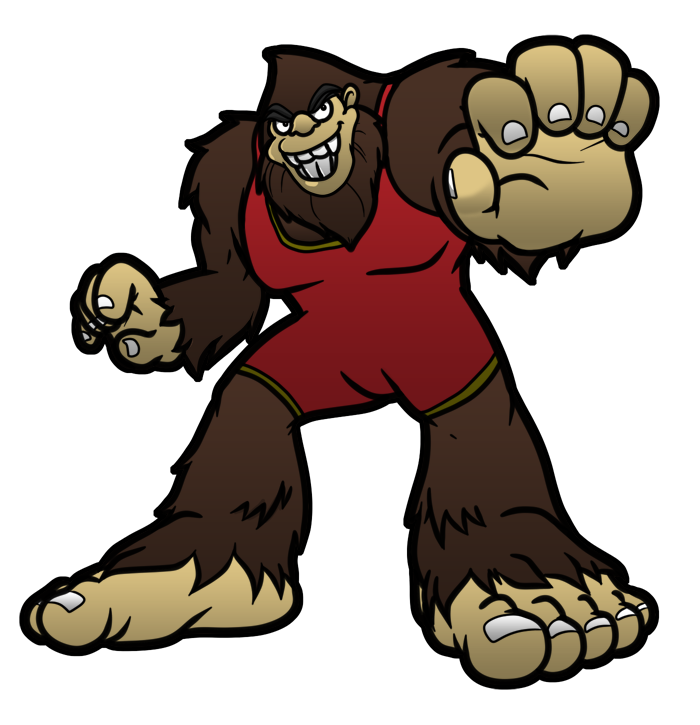 Ohio toc wrestling by. Gorilla clipart mascot