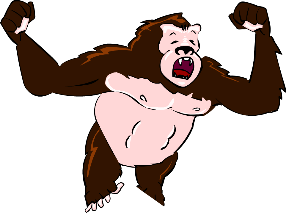 Quick dirty illustrations art. Gorilla clipart muscle