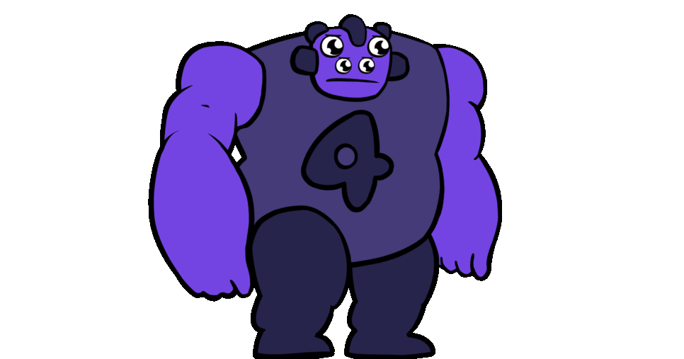 Rick van asselt animations. Gorilla clipart purple