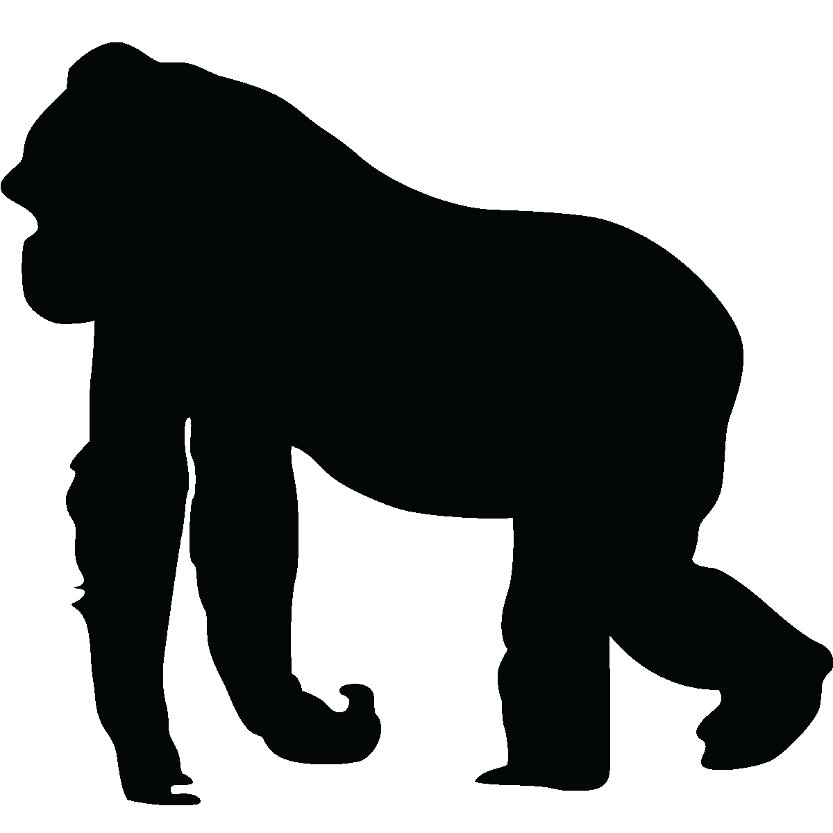gorilla clipart silhouette