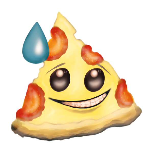 Sweaty pizza by ink. Gorilla clipart smiley