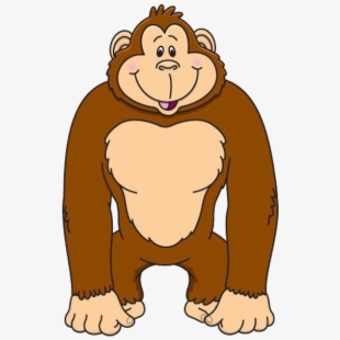 gorilla clipart traceable