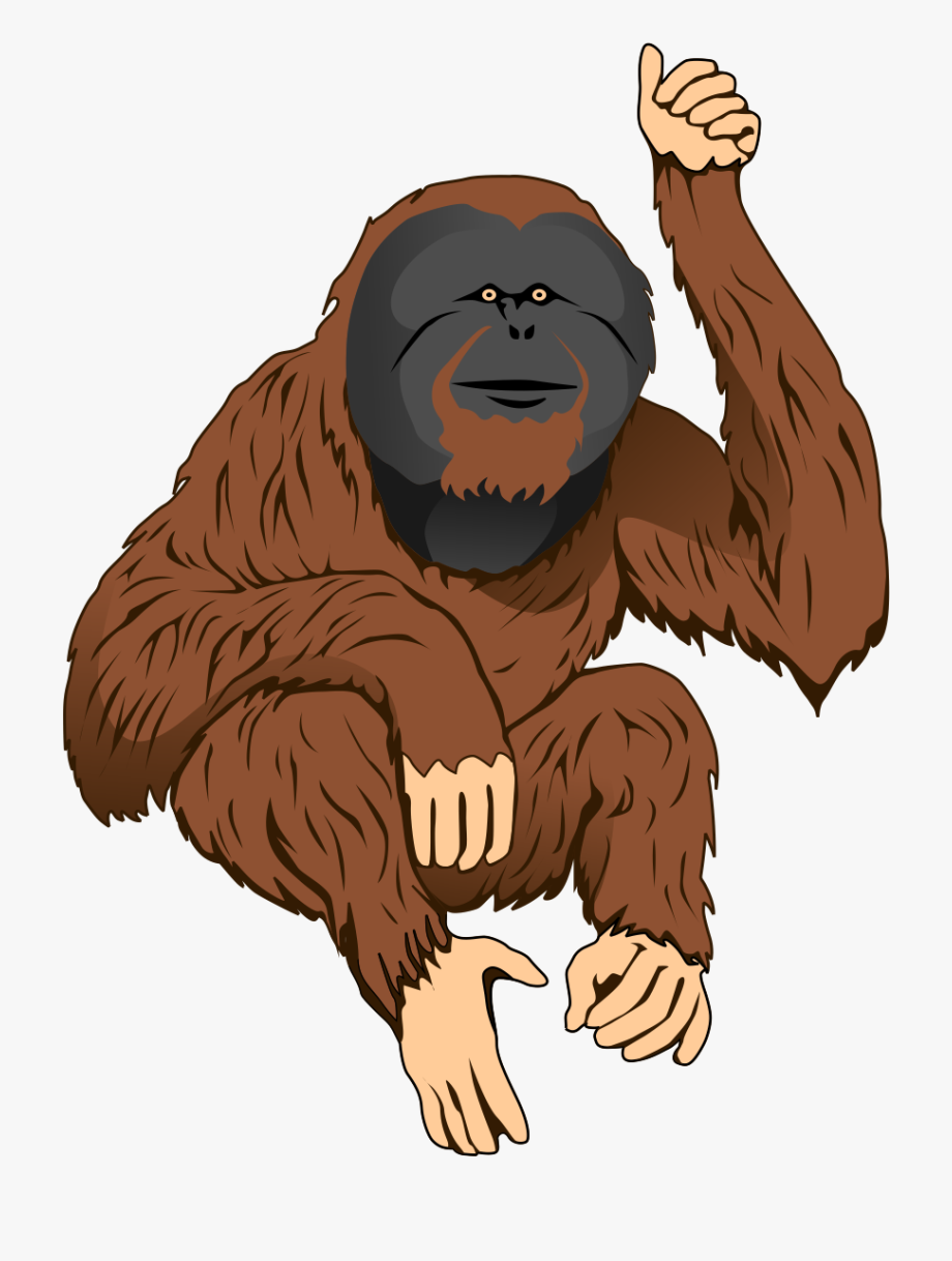 gorilla clipart traceable