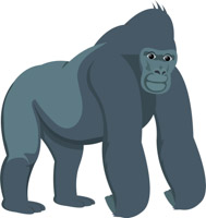 Gorilla clipart. Free clip art pictures