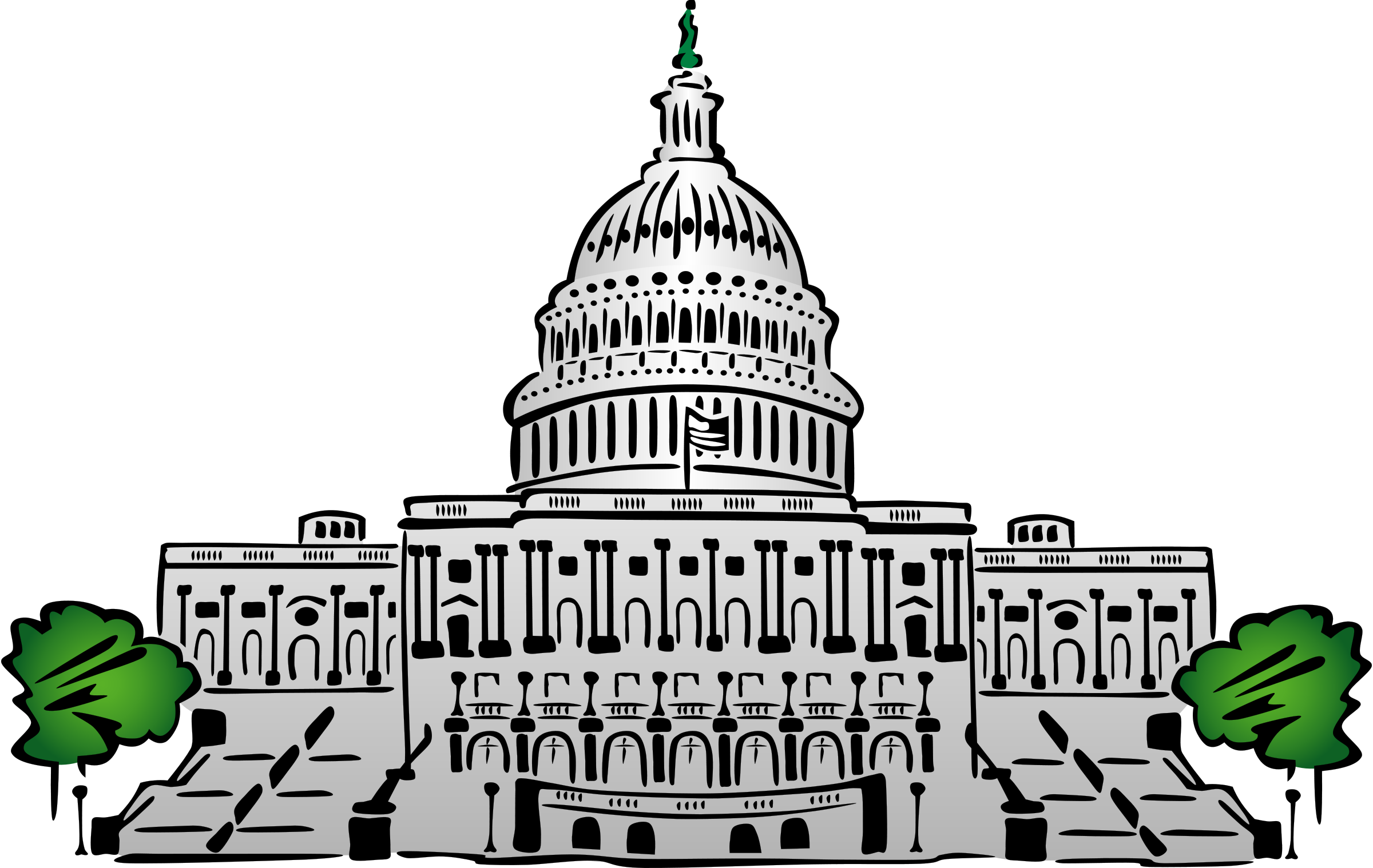 government clipart black and white