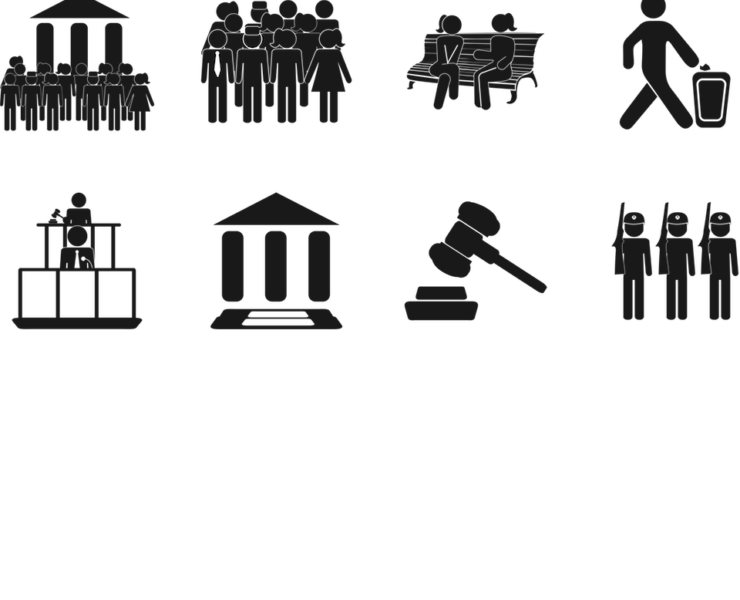 Politics society archives isotype. Government clipart black and white