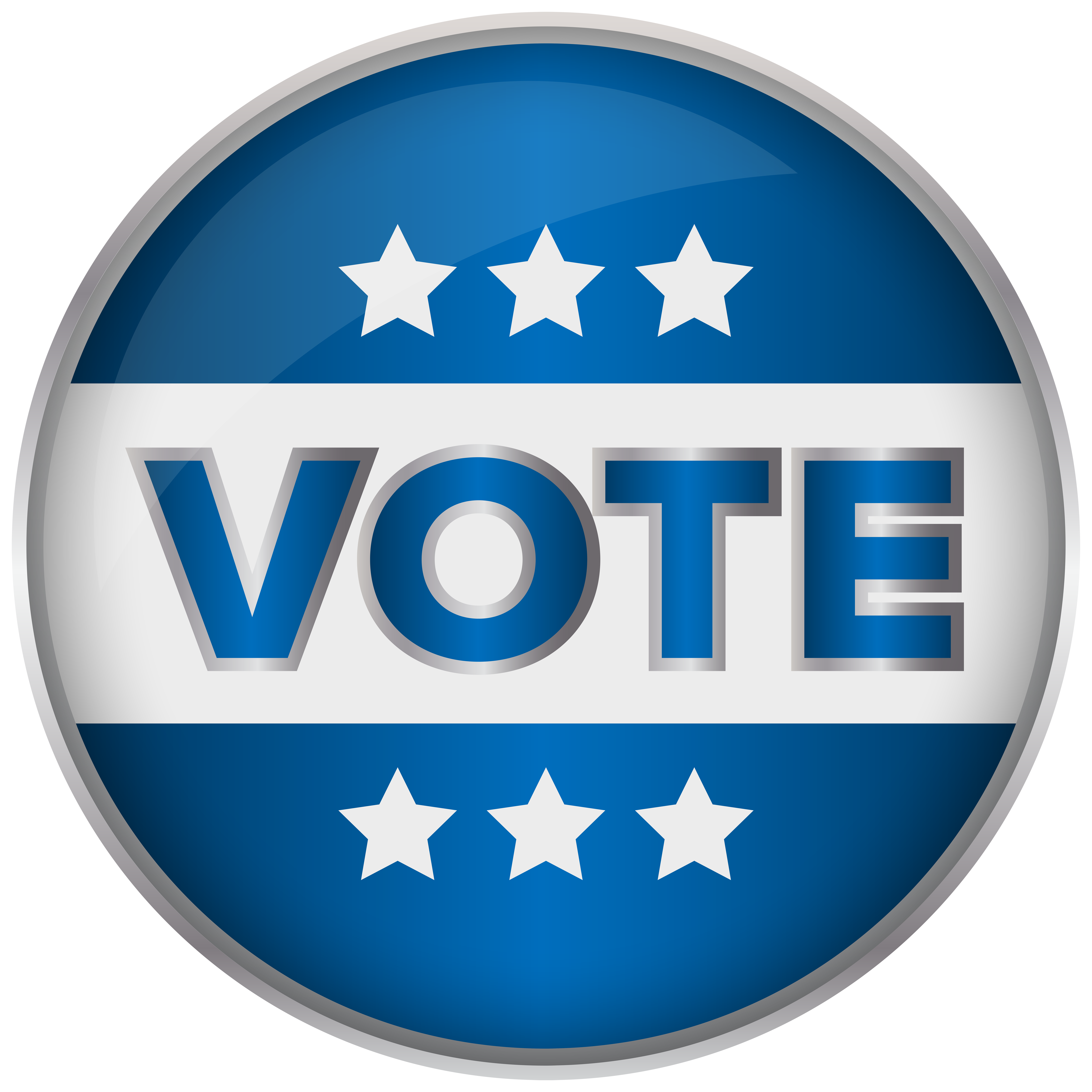 Voting clipart politics. Blue badge vote png