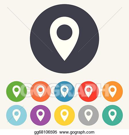 Gps clipart location symbol. Vector stock map pointer
