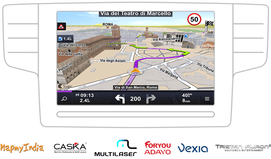 Navigation for in dash. Gps clipart navigator