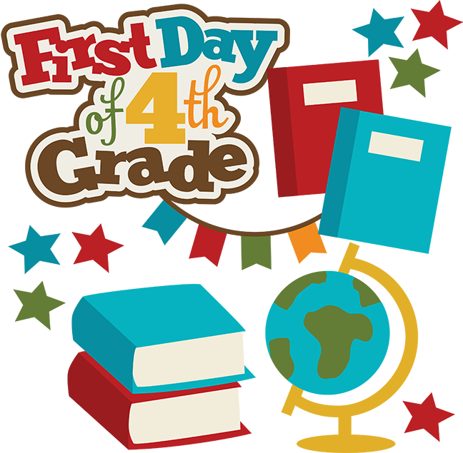 First day of th. Grades clipart cute