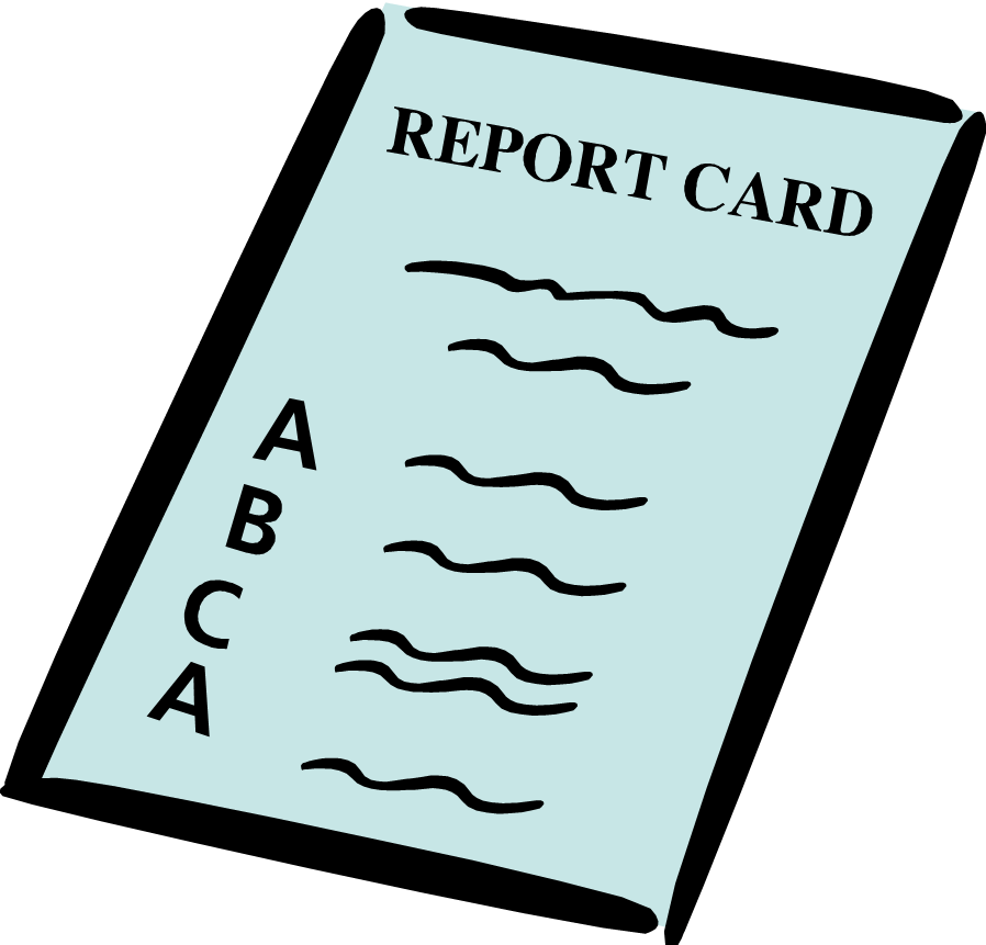 grades clipart progress card