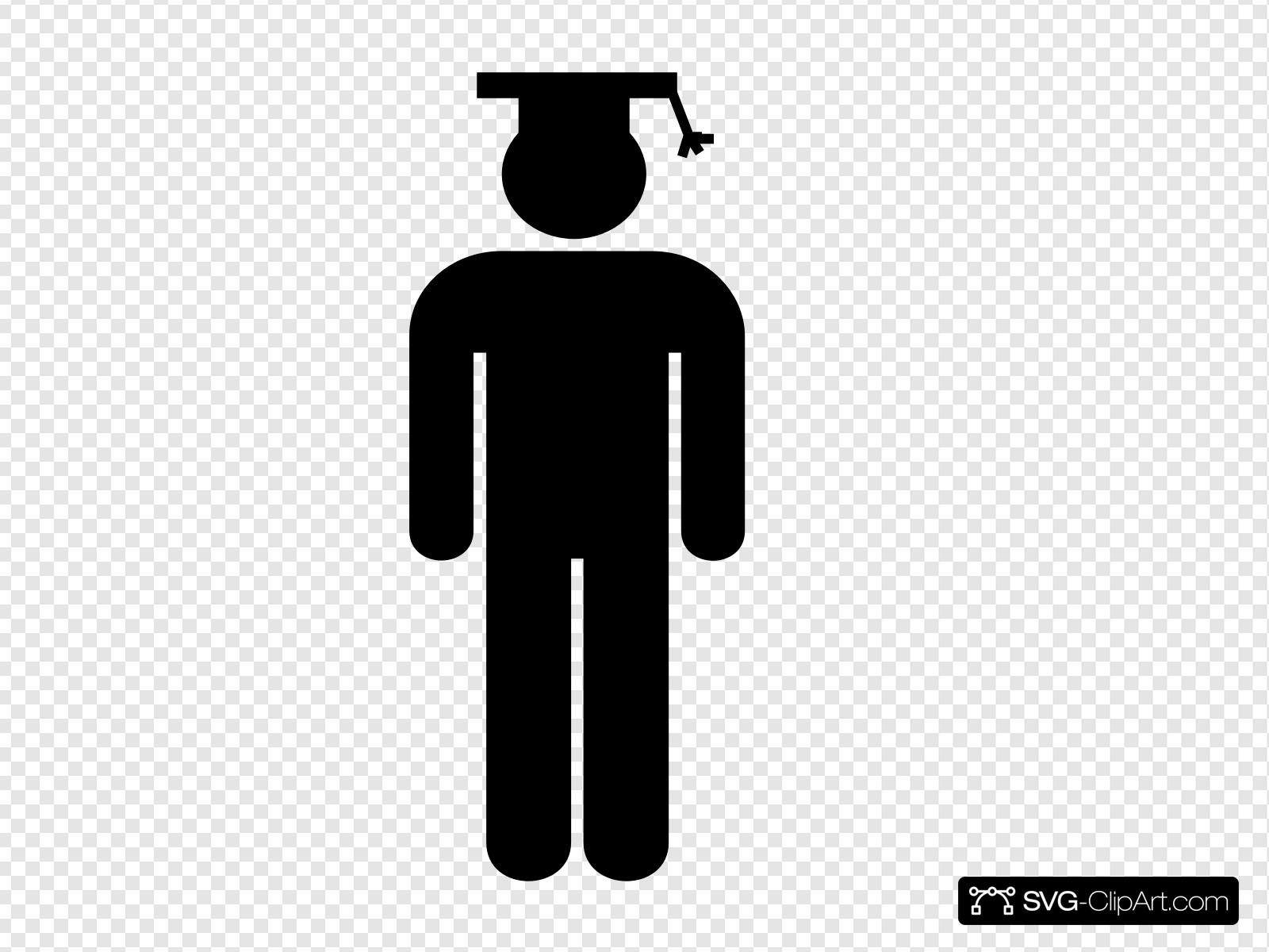 Symbol clip art icon. Graduate clipart person
