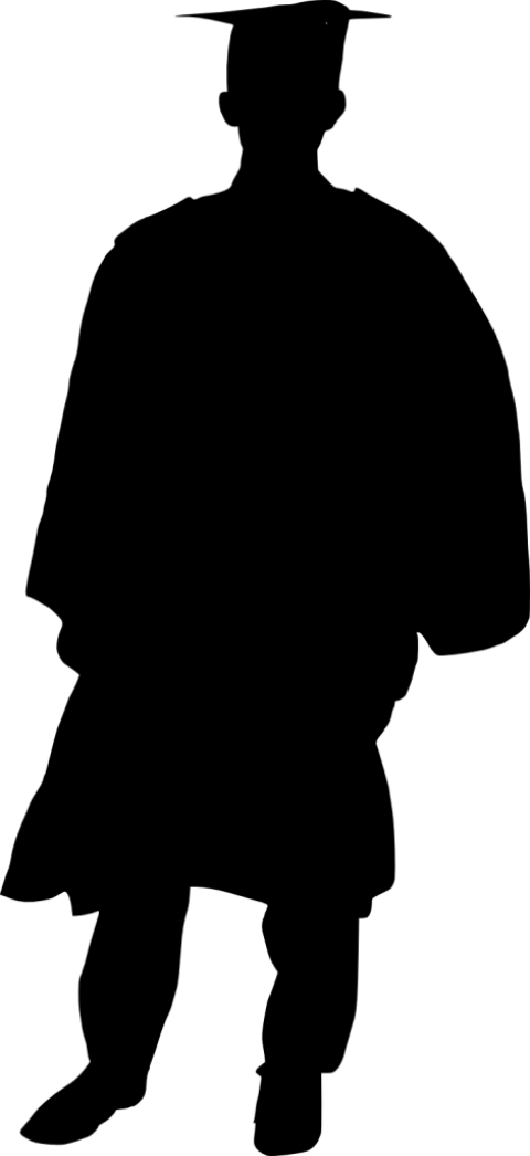 Graduation png free images. Graduate clipart silhouette