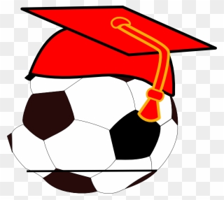 Graduation clipart ball. Skull soccer with hat