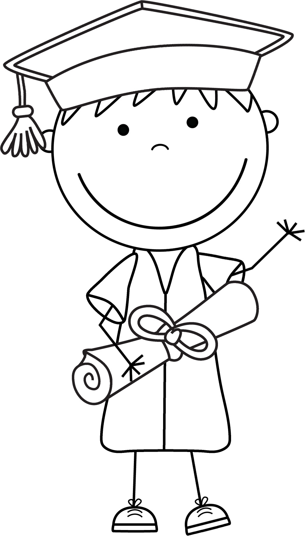 Graduation clipart black and white. Free cliparts download clip