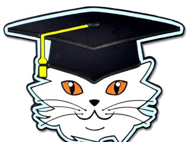 graduation clipart cat