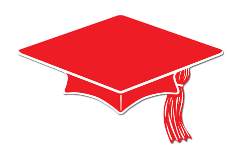 graduation clipart red