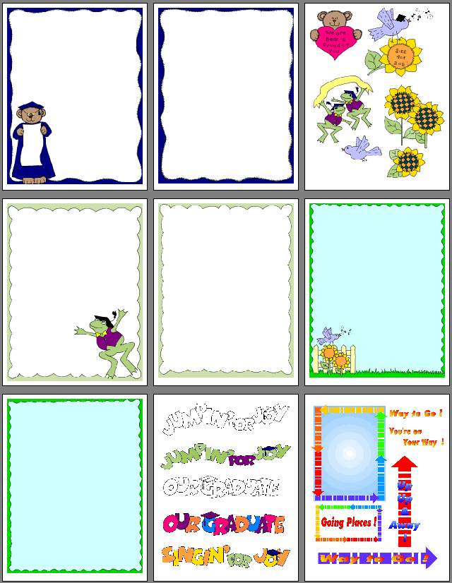 Graduation clipart scrapbook. And pages to print