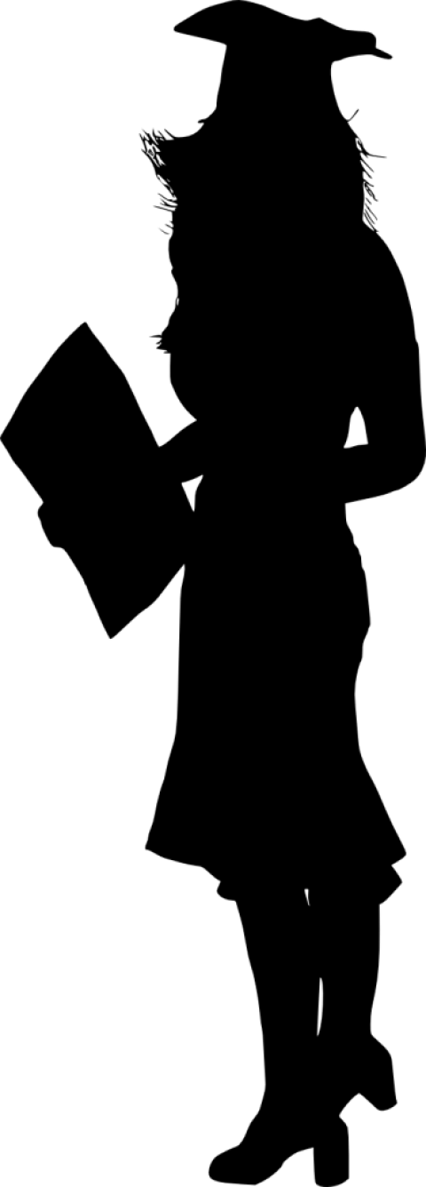 Graduation clipart silhouette. Png free images toppng