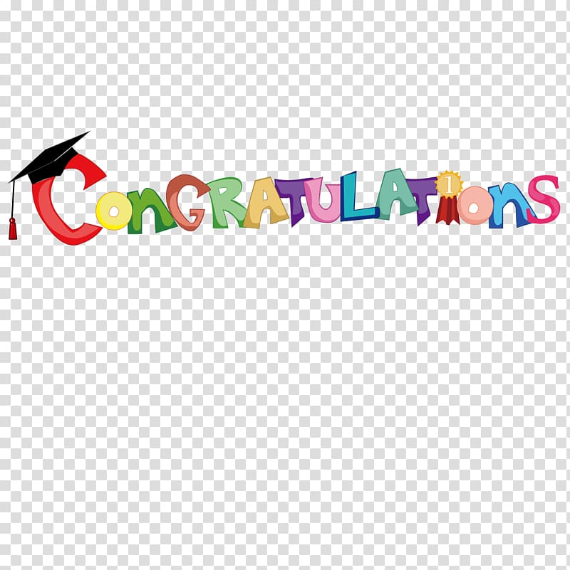 Graduation clipart word. Multicolored congratulations illustration 