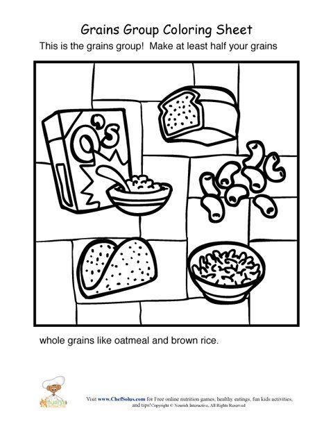 grains clipart coloring page
