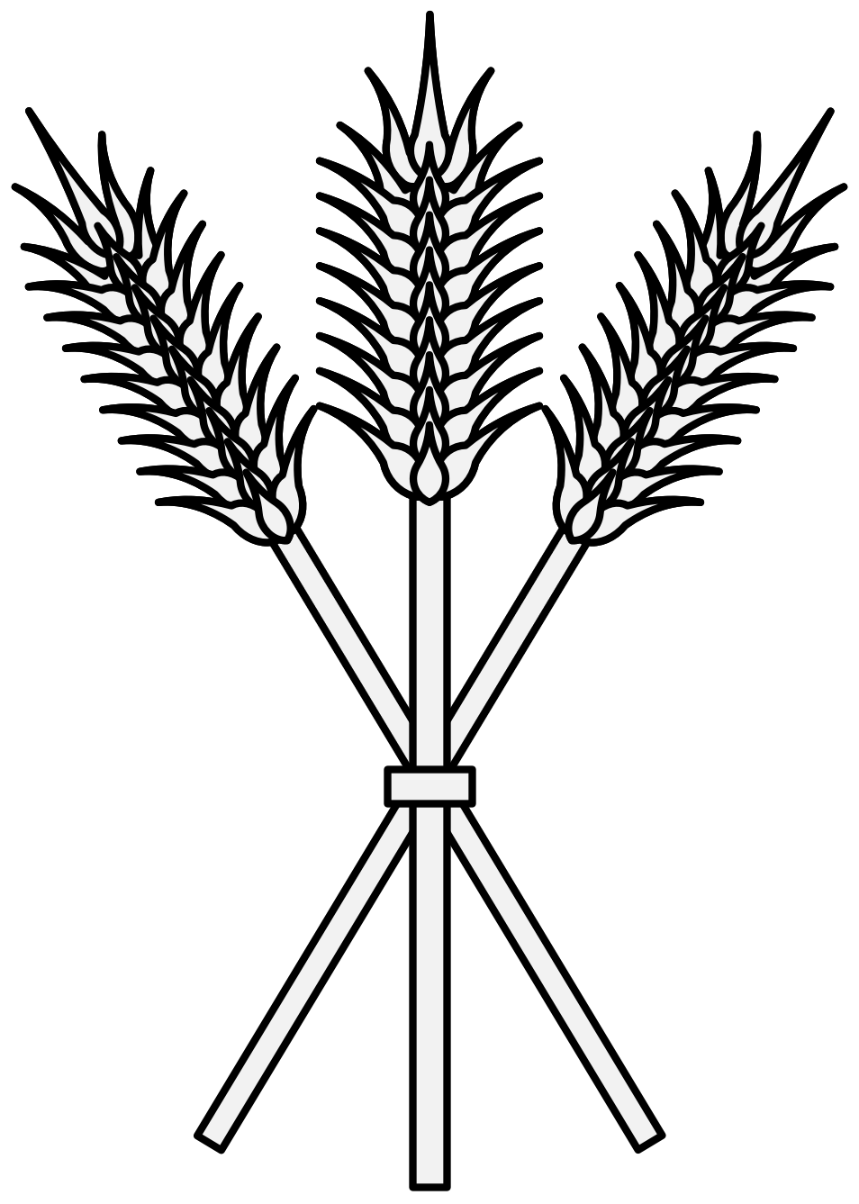 Sheaf traceable art pdf. Wheat clipart heraldic