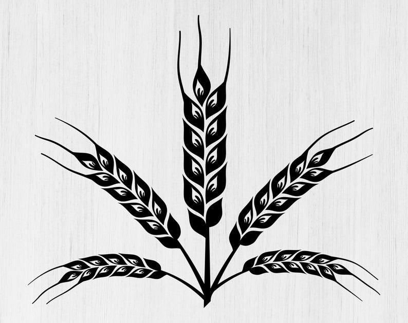 grain clipart wheat silhouette