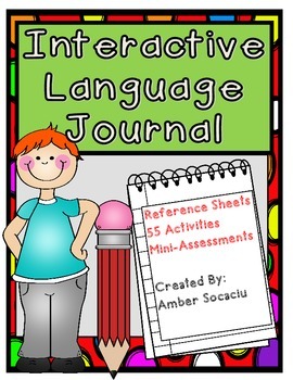 Grammar clipart language skill. Interactive journal aligned with
