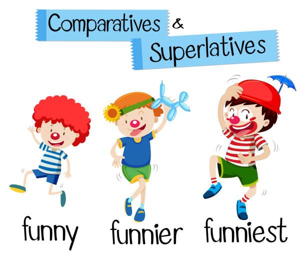 Grammar clipart vector. Comparatives and superlatives for
