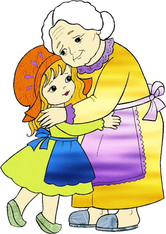 Hug clipart great grandmother. Personnages illustration individu personne