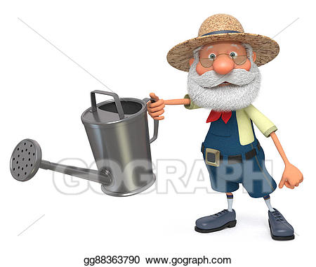 grandfather clipart gardening