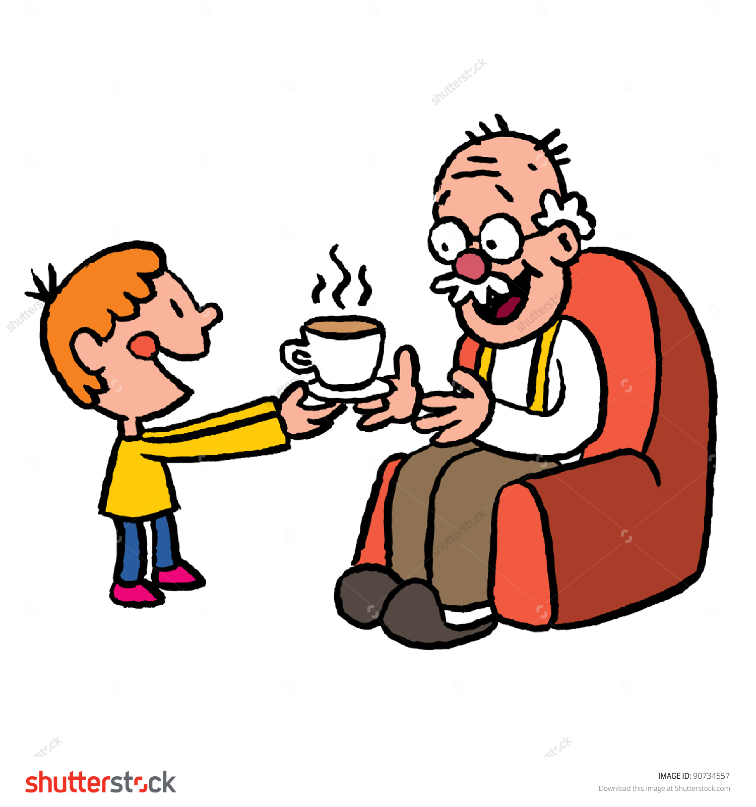 Grandfather Cartoon Drawing : Grandpa Clipart Smoking, Grandpa Smoking ...