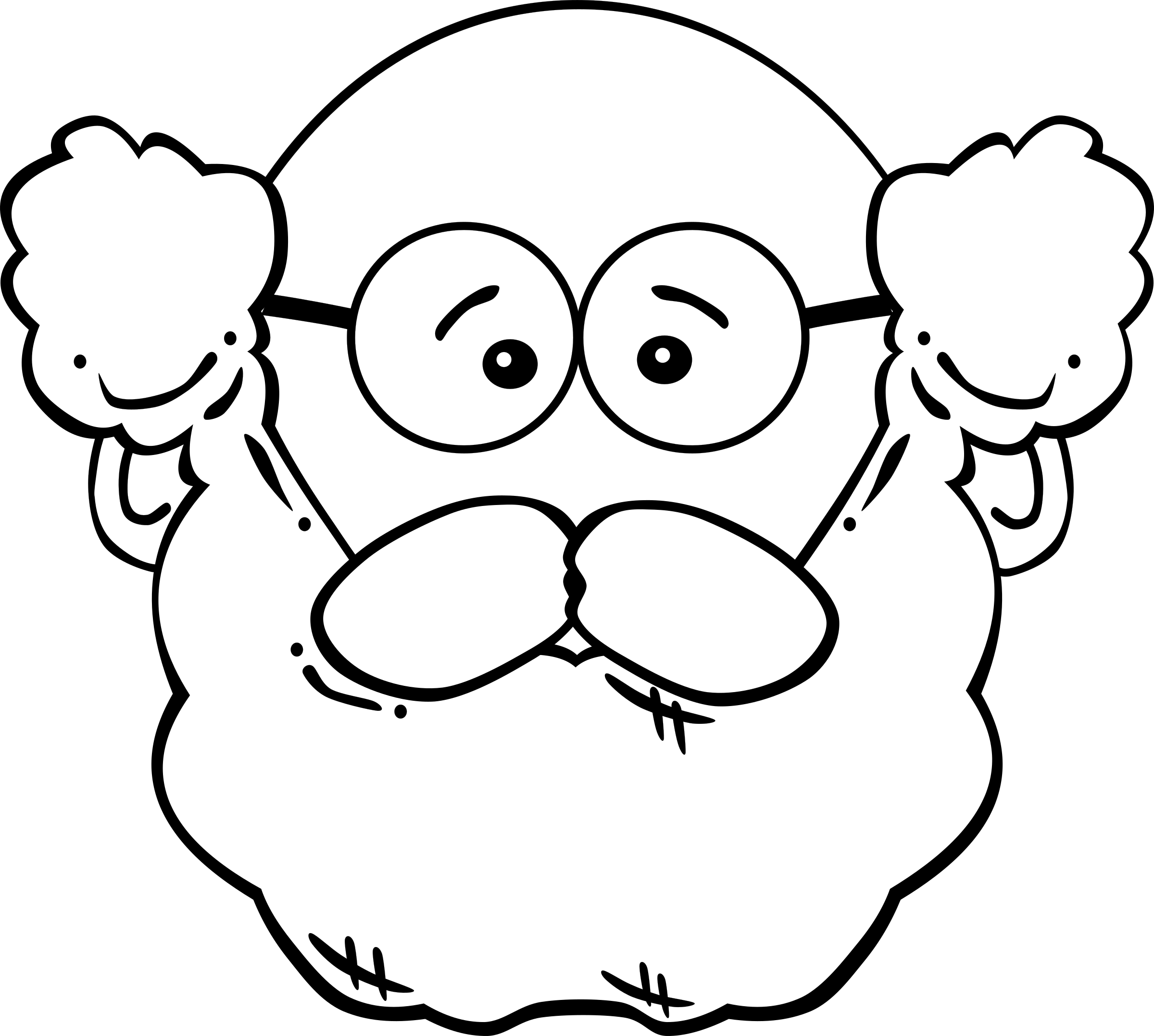 old clipart old face