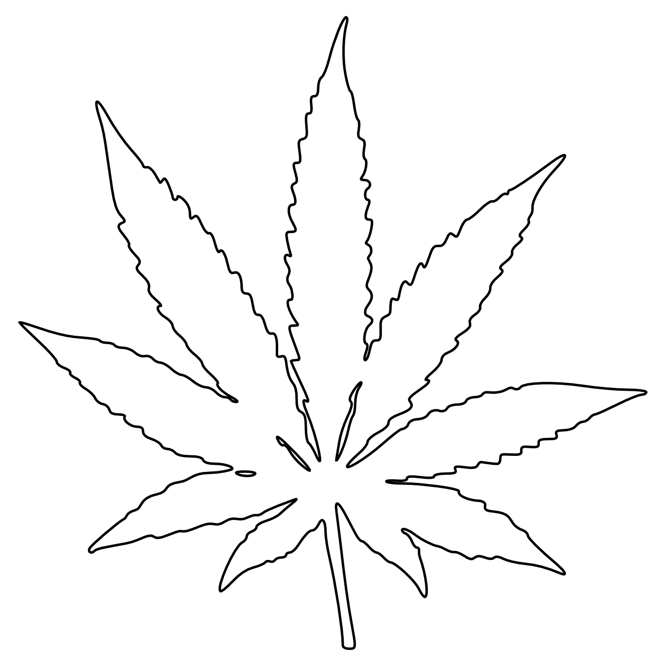 marijuana clipart black and white