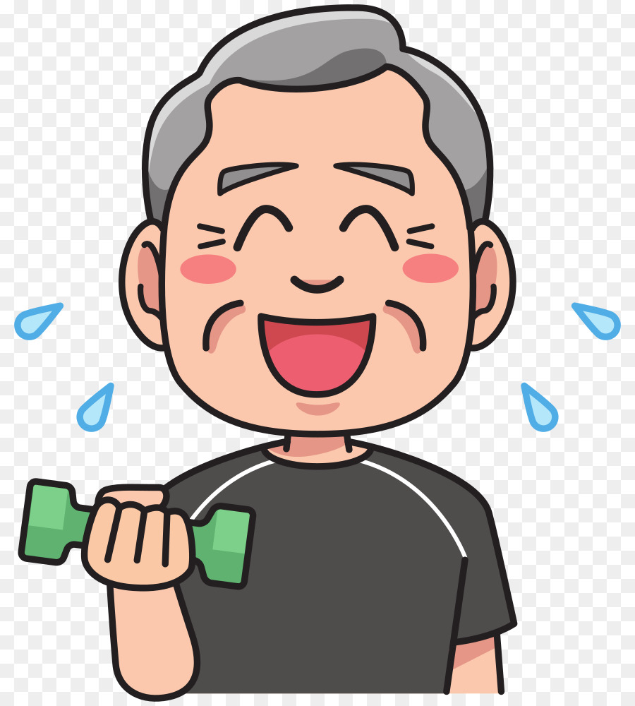 Grandfather clipart nice man. Cartoon illustration face transparent