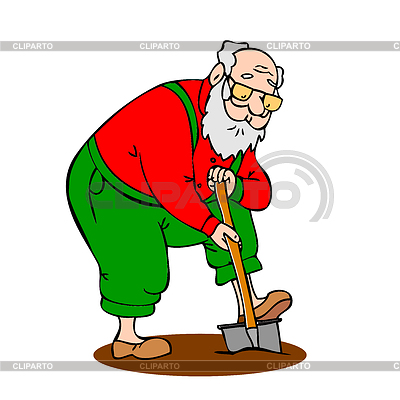 Stock photos and vektor. Grandfather clipart pensioner
