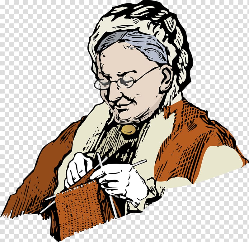 grandmother clipart sewing