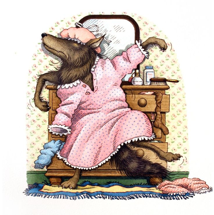 wolves clipart grandma