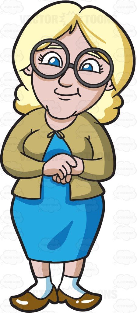 Grandmother clipart vector. A pleased cartoon vectortoons