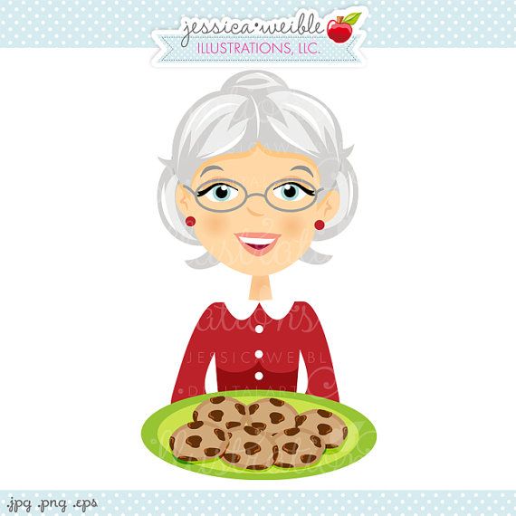 grandmother clipart grandma cookie