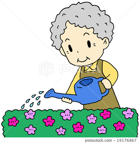 grandma clipart gardening