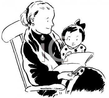 Grandparents day grandma reading. Grandparent clipart mother