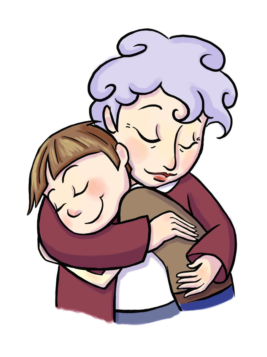 grandma clipart grandma hug