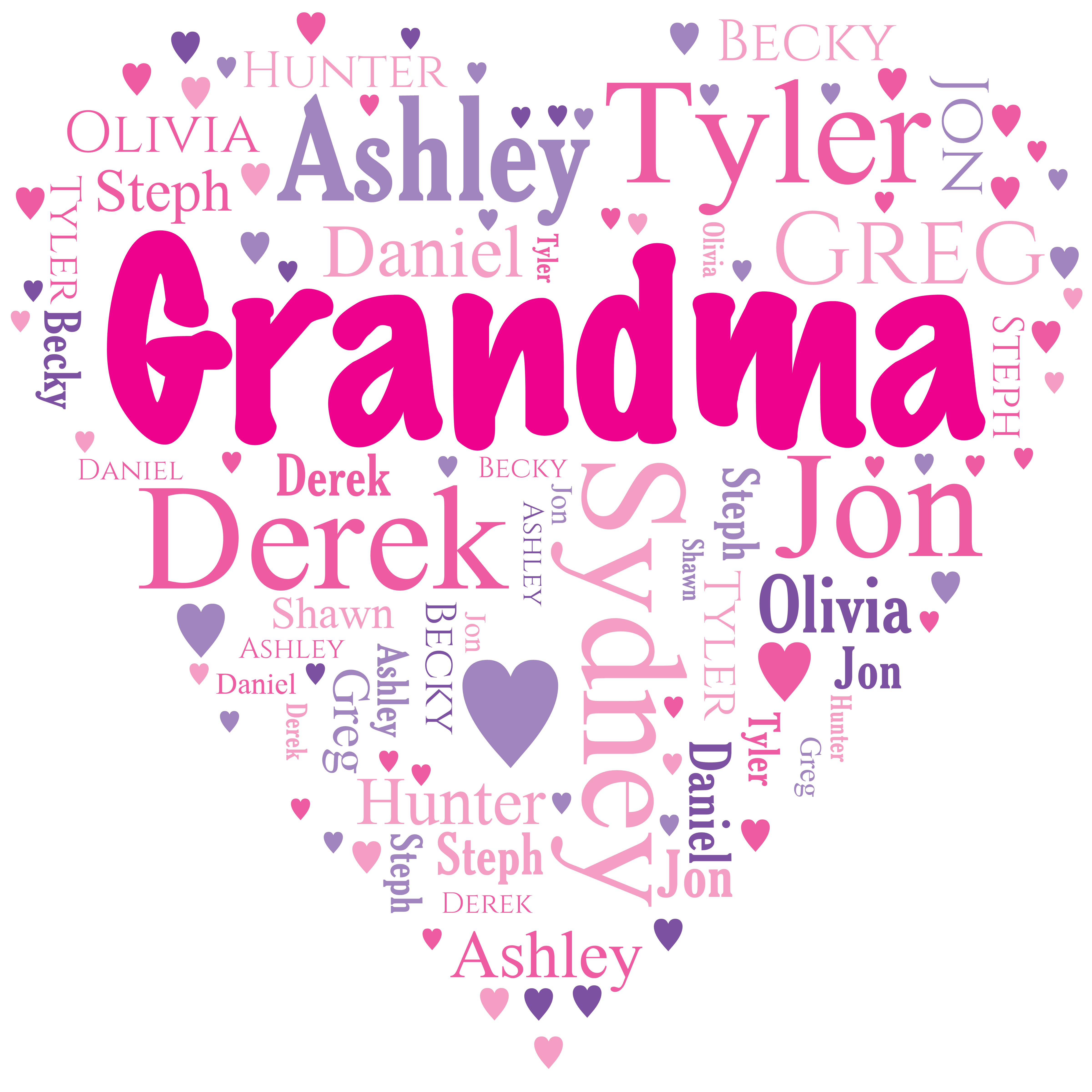Grandma clipart heart, Grandma heart Transparent FREE for ...