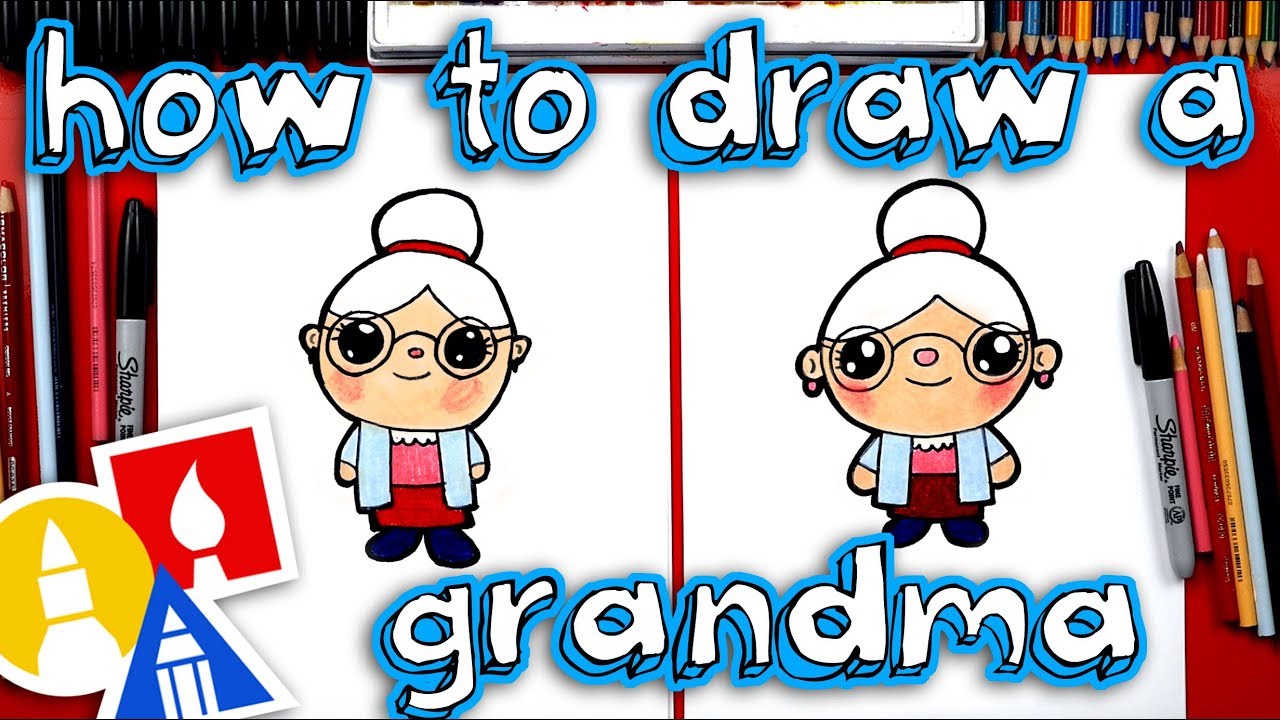 How to draw a. Grandma clipart nanna